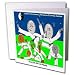 Londons Times Funny Music Cartoons - Money Judo Or Coin Flipping - Greeting Cards-12 Greeting Cards with envelopes