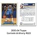Topps Denver Nuggets Carmelo Anthony 2003-04 Draft Pick Rookie Card