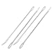 uxcell Metal Curved Bent Tip Bag Packing Sewing Stitching Needles 4 Pcs Silver Tone