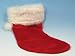 Plush Red Christmas Stocking 40cm With With Fur Trim & Pop-Pom (XA0536)