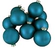 Club Pack of 16 Matte Visions Blue Glass Ball Christmas Ornaments 4" (100mm)