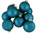 Club Pack of 16 Matte Visions Blue Glass Ball Christmas Ornaments 4" (100mm)