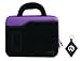 HP Mini 10.1 Inch Netbook Laptop Hard Nylon Case With External Micro Suede Pocket Fits Models 1101, 2102, 5103, 110-1030nr, 110-3830nr, 210-1033ss, 210-2130NR, 210-3050nr Color Black / Purple + Nuvur ™ Keychain (ND10LXU1)