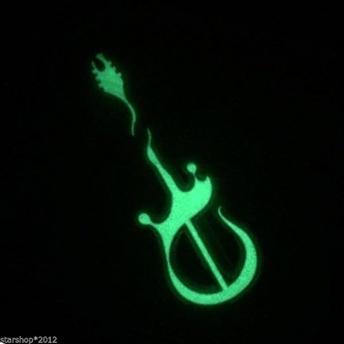 Lehang8899 Glow Tattoo Non-toxic Waterproof Luminous fluorescent Guitar Temporary Flash Hot