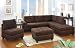 3 Piece Set Chocolate Modular Sectional Sofa