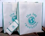 3 Cream & Green Grocery Shopping Bags : Reusable Revolution
