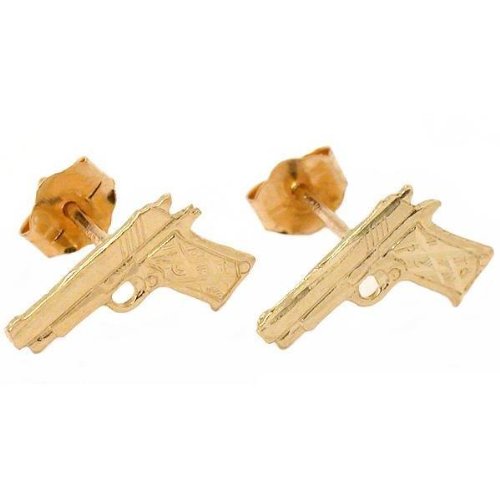 14k Gold .45 Cal Pistol Jewelry