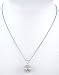 Round Keepsake Locket or Prayer Box Pendant with Heart Designs in Sterling Silver on a 20" Rhodium and Sterling Silver Snake Chain, #8004 image 3