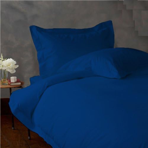 Supreme Bedding Collections 3 Piece Duvet Set 1400 Thread Count Full 100% Egyptian Quality Royal Blue Solid by Sam Linens