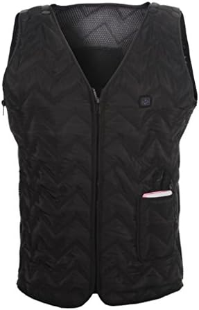 Heated Vest Adjustable Battery Powered Mobile Warming Vest (black)