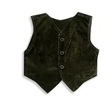 Rubbies - Infant Boys Suede Vest, Dark Olive