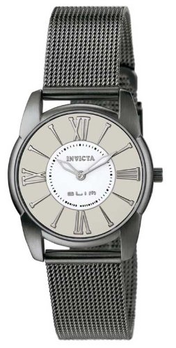 Invicta Women's 5347 Slim Collection Mesh Gunmetal Ion-Plated Stainless Steel Watch