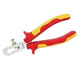 uxcell 絶縁ワイヤーストリッパー　プライヤー　プラスチック製　イエロー 　1000V VDE 160mm長さ