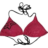 Fox Racing Revive Triangle Women's Top Swim Suit Swimwear w/ Free B&F Heart Sticker Bundle - Strawberry / Medium