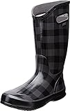 Bogs Women's Buffalo Plaid Rain Boot,Black/Gray,11 M US