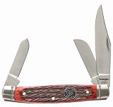 Stockman, Red Picked Bone Handle