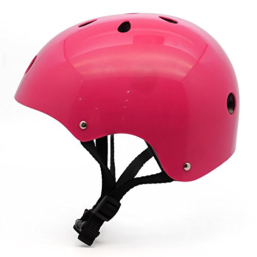 Merkapa Bicycle Cycling Protective Scooter Roller Skate Helmet Kids Adult New M Size (Hot Pink)