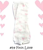 My Little Legs white pink hearts Baby Leg warmers (#59)