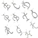 Clear Crystal Name Initial Letter Pendant Necklace Fashion Jewelry -- Many Letters To Choose From