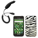Zebra Hard Case / Cover / Shell & Car Charger for Samsung Vibrant SGH-T959  ....