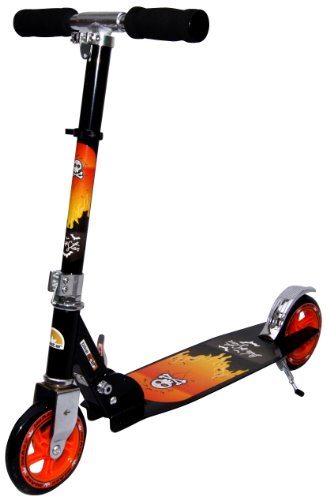 bike*star 145mm Aluminium Scooter Roller - Farbe Schwarz & Orange bike*star 145mm Aluminium Scooter Roller - Farbe Schwarz & Orange
