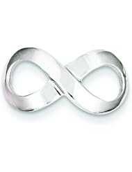 14K White Gold Infinity Omega Slide Pendant Jewelry