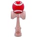 Red & White Baseball Kendama And Extra String