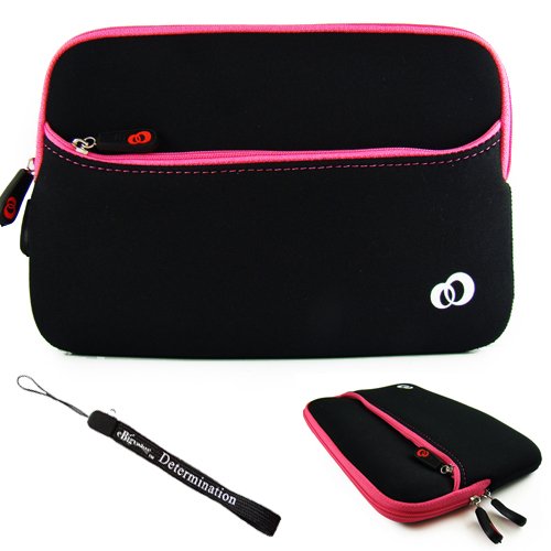 Jet Neoprene Sleeve Book Cover Case Protective with Extra Pocket for Velocity Micro Cruz Reader + includes a eBigValue TM Determination Key Chain Strap