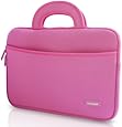 Chromebook Case, amCase&reg; 11.6 to 12 inch Sleeve/Case for Acer Chromebook 11, C720, C720P, C740/ HP Stream 11 / Samsung Chromebook 2 /Notebook Laptop Protective Neoprene with Handle (PINK)