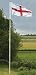 20ft Flagpole Aluminium with England Flag
