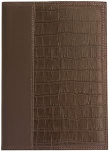 Canvas Refillable Journal / Diary, Brown Leather Spine, 6x8"