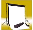 CowboyStudio 10' X 13' Black & White Muslin Backdrops with Support System and Carry Bag