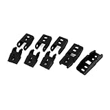 uxcell　10個入り　10x15mmケーブル　ドラッグチェーン　ワイヤーキャリア用　ブラック　プラスチックエンド　コネクタ