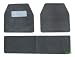 A Set of 3 Plush Carpet Floor Mats - 2 Front and 1 rear runner - Navy Blue