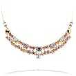 Ayala Bar Necklace - Classic Collection - in Gold, Pearly Silver, Iridescent Crystal and Jewel Pink Tones #3973 S11 ANK ONK