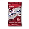 GU Sports Chomps Pure Performance Energy Chews - Box of 16 (Strawberry)
