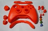 Xbox 360 Matte Orange Controller Shell with Orange Thumb Sticks - Replacement 360 Wireless Controller Shell Consoles and Gadgets