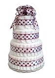 Ladybug Red and White - Baby Shower Diaper Cake/Centerpiece (4 Tier)