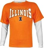 Men`s Illinois Fighting Illini L/S Momentum Double Layer Tee