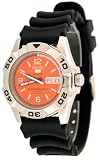 Seiko 5 Sports Men's Brand New Orange Dial Rubber Band Automatic Watch Model SNZE61K1