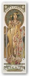 Moet by Alphonse Mucha 12"x36" Art Print Poster