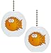 Set of 2 Blowfish Puffer Fish Nautical Solid CERAMIC Fan Pulls