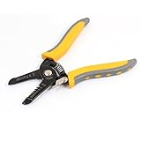 uxcell　ワイヤーストリッププライヤー　滑り止めハンドル　10-22 AWG　イエロー　ラバー