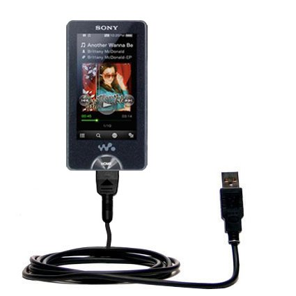 Classic Straight USB Cable for the Sony Walkman X Series NWZ-X1051 with Power Hot Sync and Charge capabilities - uses Gomadic TipExchange Technology