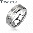 Tungsten Carbide Ring with Matte Finish and Shiny center Line