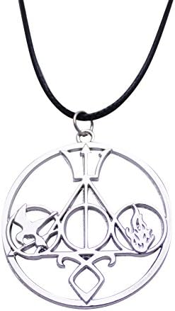 Moomba Fashion Necklace Chain the Novel Classic Movie Necklace Mix the Mortal Instruments /Hunger Games Divergent/ Percy Jackson/ Harry Potter Silver White Color for Men for Women