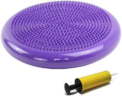Haslife Air Stability Wobble Cushion, Purple, 33cm/13in Diameter, Balance Disc, Pump Included