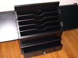 Letter Box Mail Organizer ~ Black with Worn Edges