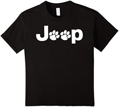 Kids Jeep Dog TShirt 10 Black