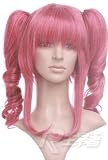 Pink Anime Cosplay Costume Wig w/ Curly Pigtails